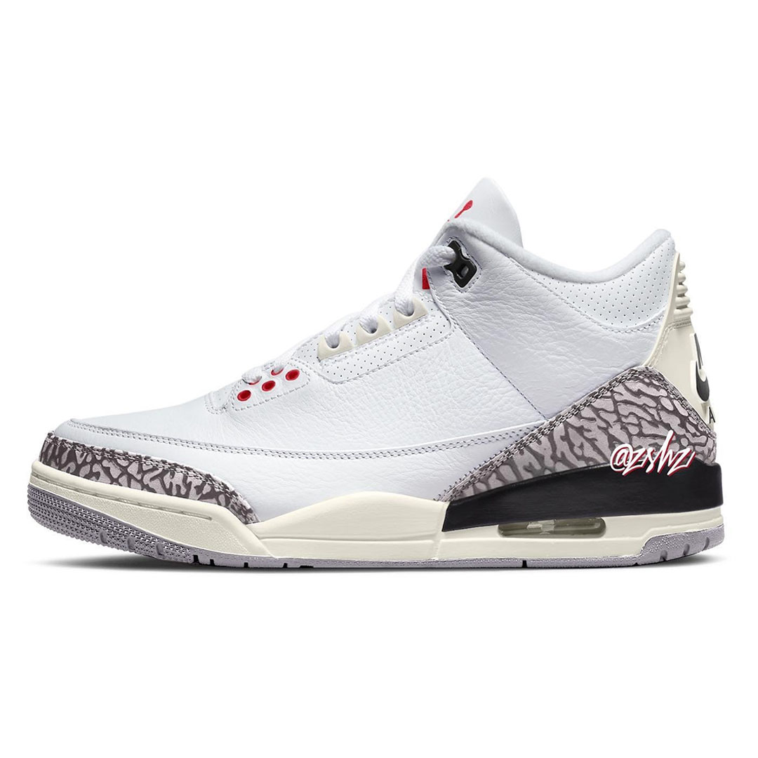 Air Jordan 3 "White Cement" Re-Imagined