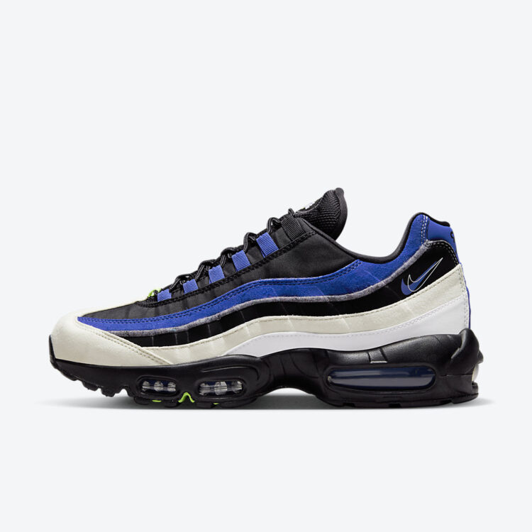 Nike air max 95 blue black and white 2025
