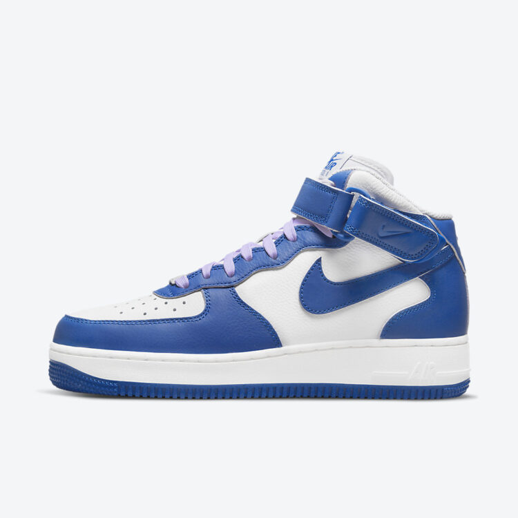 Blue and white sales air force 1 mid