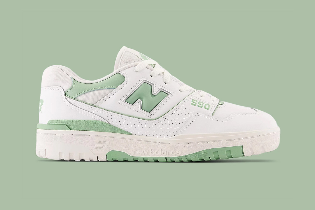 New Balance 550 White Mint Green