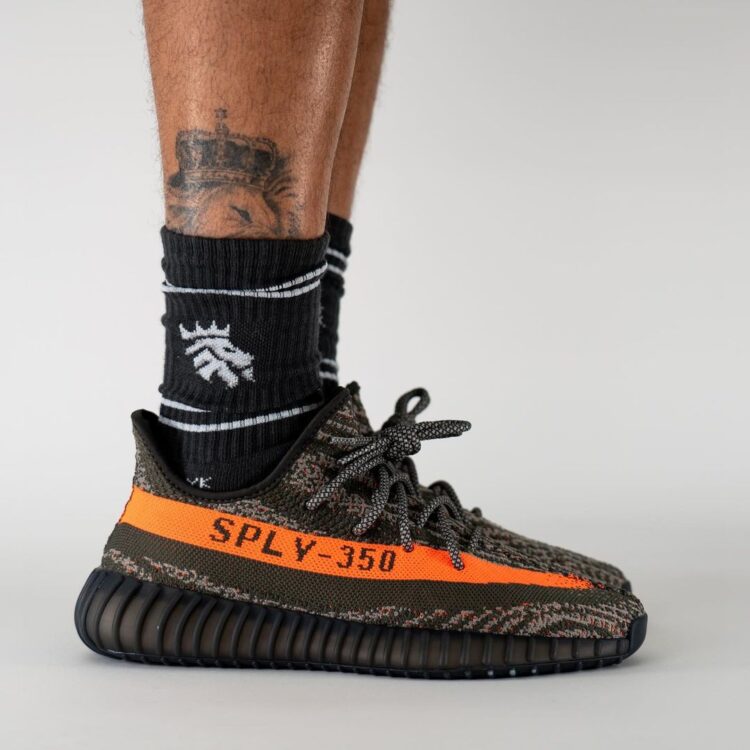 adidas Olive yeezy Boost 350 V2 Reflective Dark Beluga 07 750x750