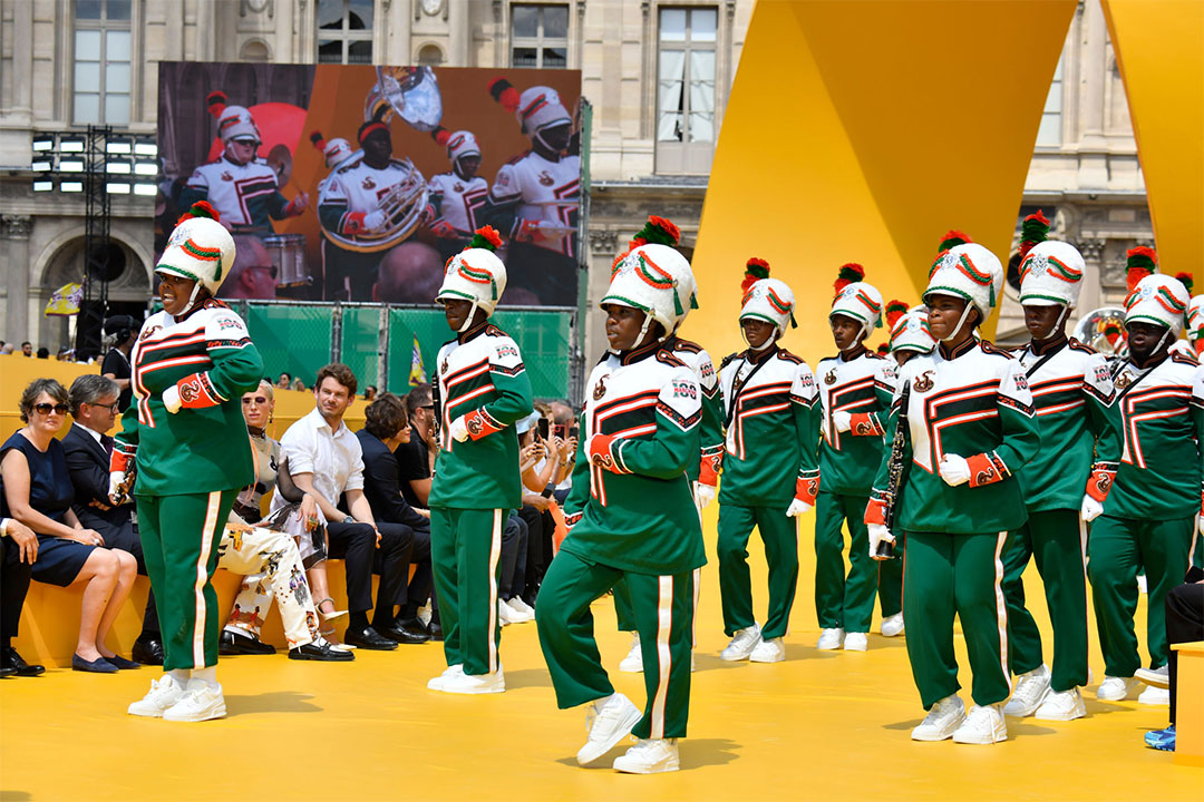 FAMU Marching Band '100' at Louis Vuitton SS23 Men's Show