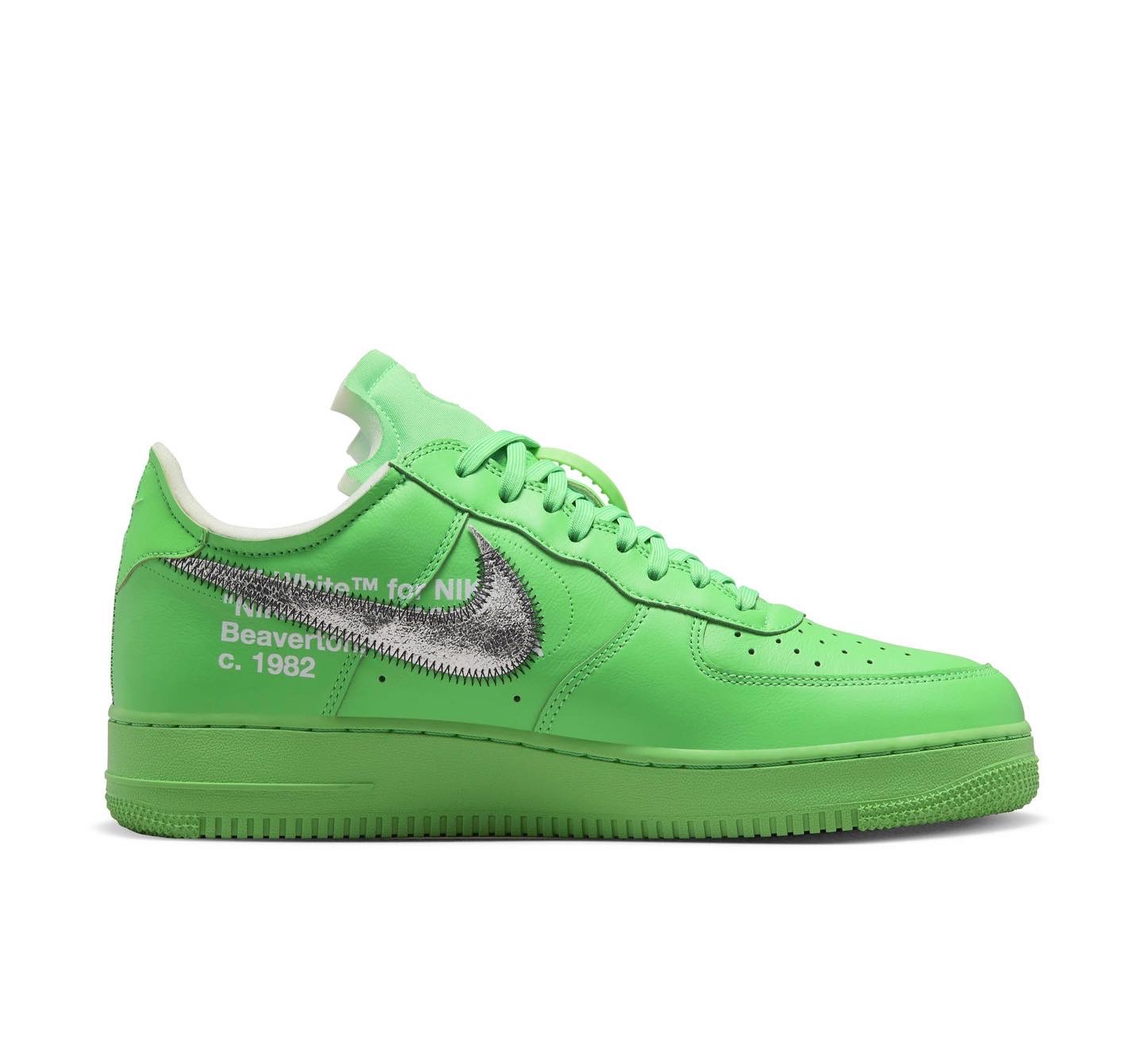 white air forces with lime green