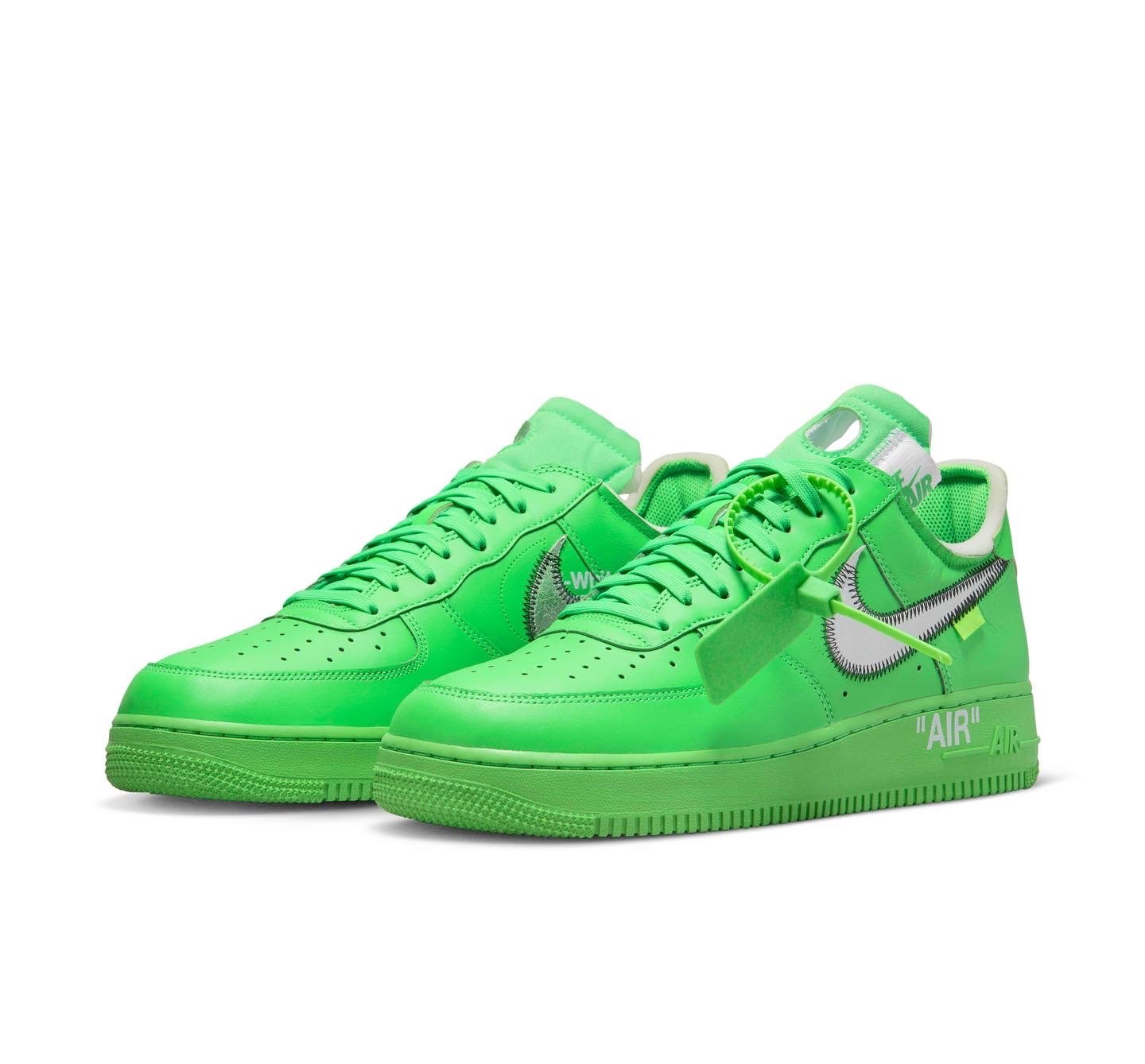off white x nike air force 1 low light green spark dx1419 300 2