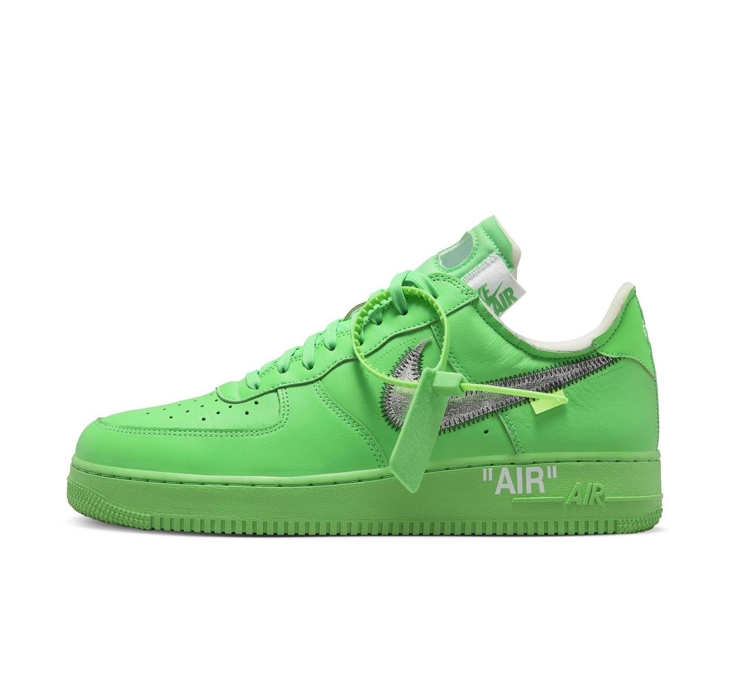 off white x nike air force 1 low light green spark dx1419 300