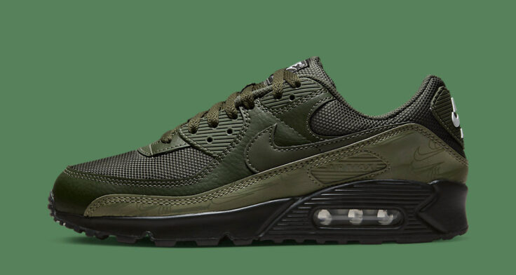 Nike Air Max 90 Olive Reflective DZ4504 300 Lead 736x392