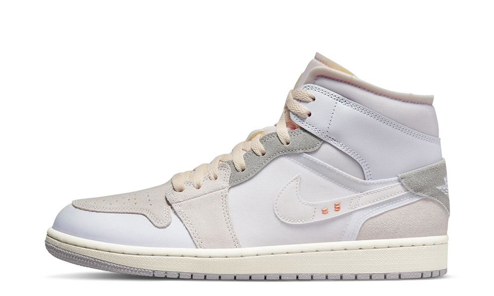 Nike Air Jordan 1 Mid Fire Red White Black Grade School