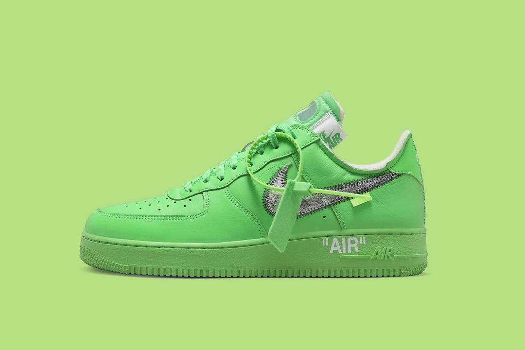 Louis Vuitton Nike Air Force 1 Virgil Abloh Green/White Sneaker Size 8 New