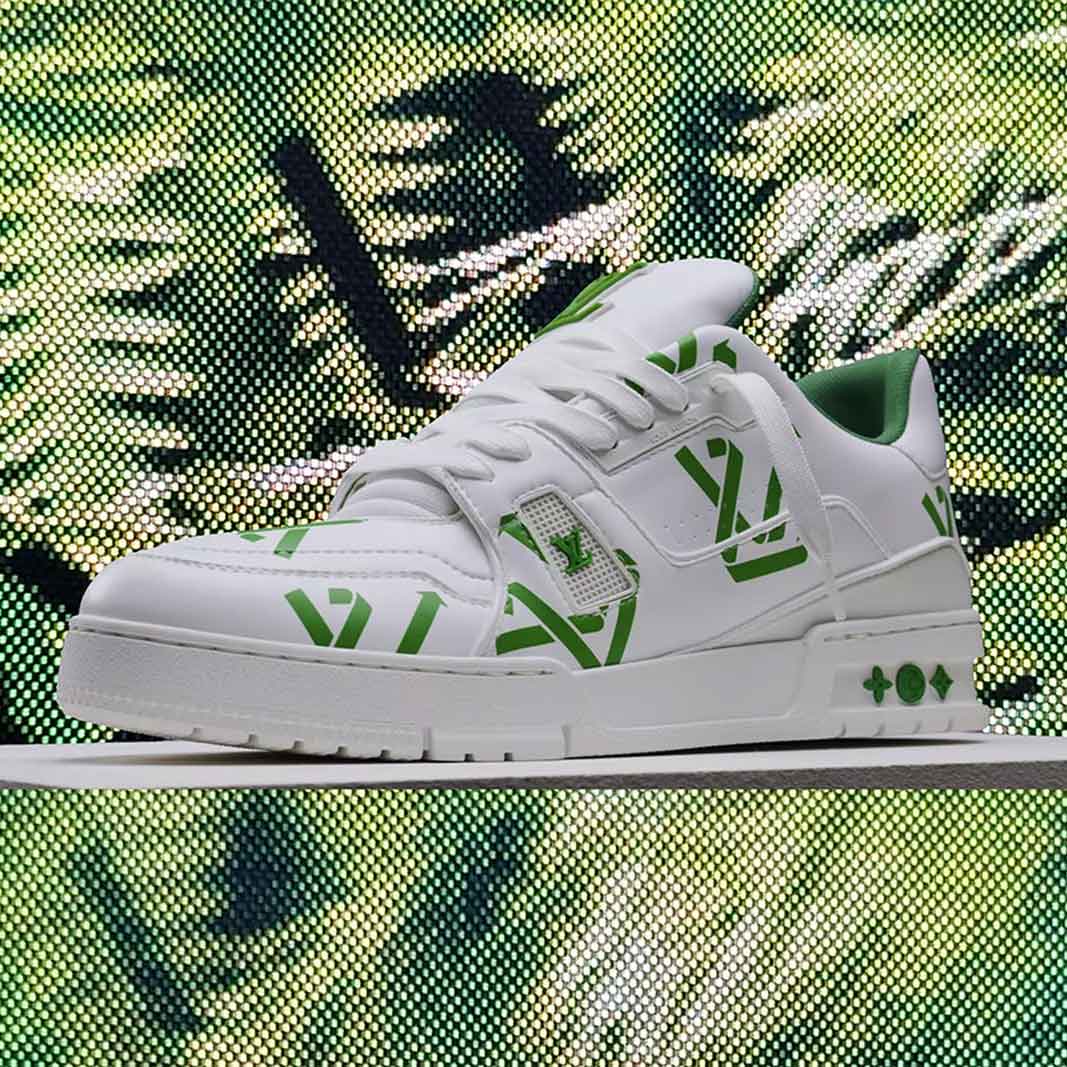 LOUIS VUITTON LV TRAINER SNEAKER GREEN