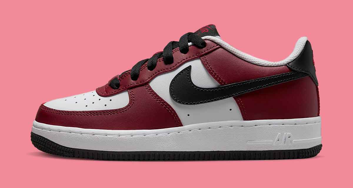 Nike (GS) Air Force 1 LV8 Team Red/Black-White