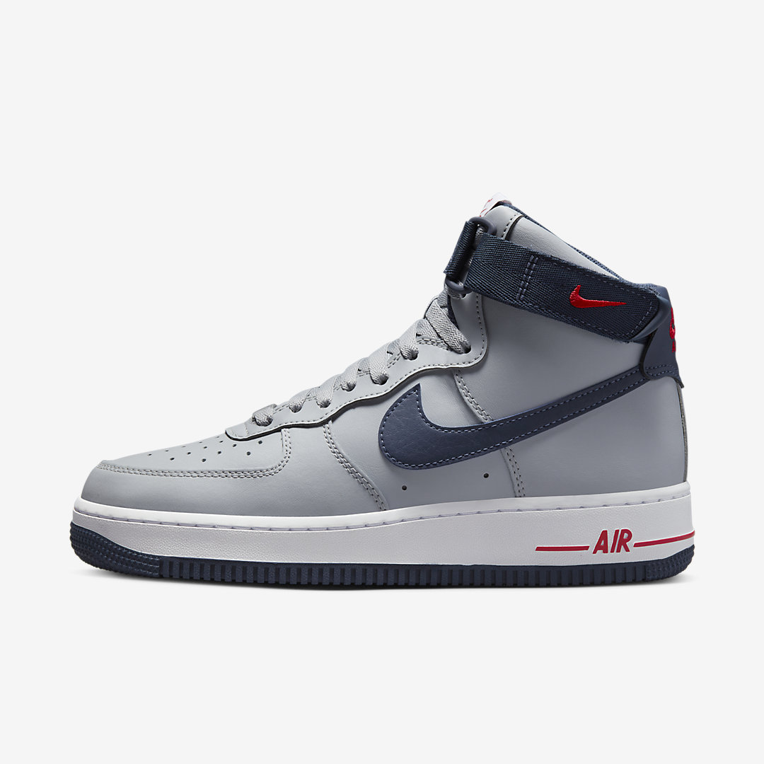 Navy blue air discount force ones high top