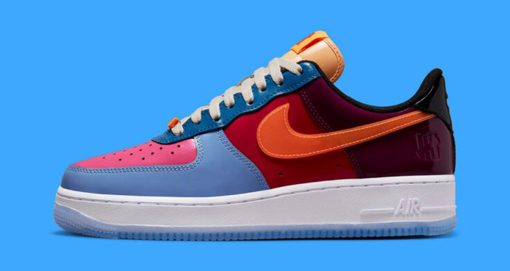 Undefeated Nike elevate Air Force 1 Low Multi Patent Lead 736x392