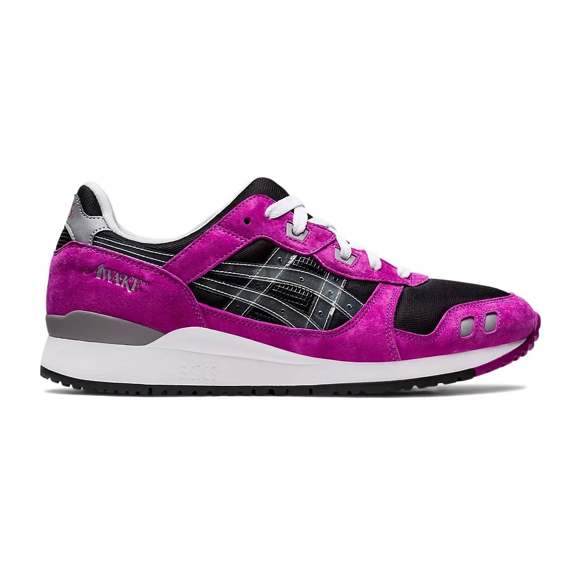 Awake NY x tenis asics Des gel contend 6 cinzento rosa branco mulher 