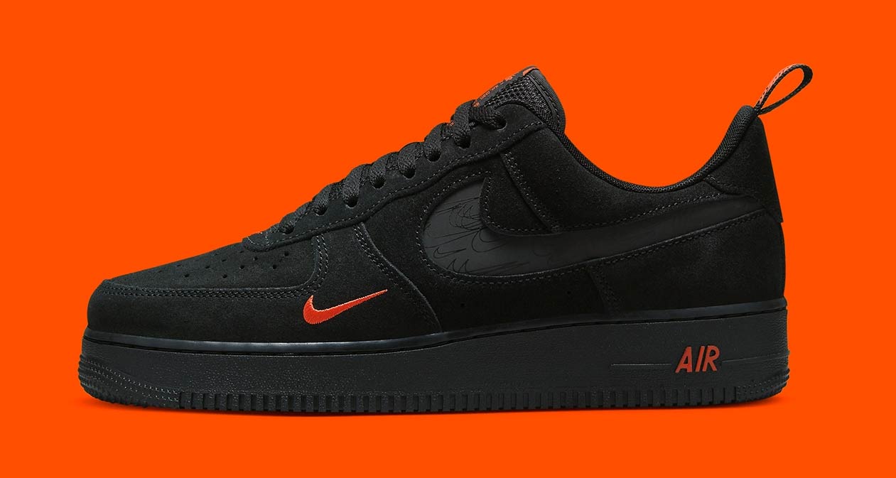 nike air force black and orange