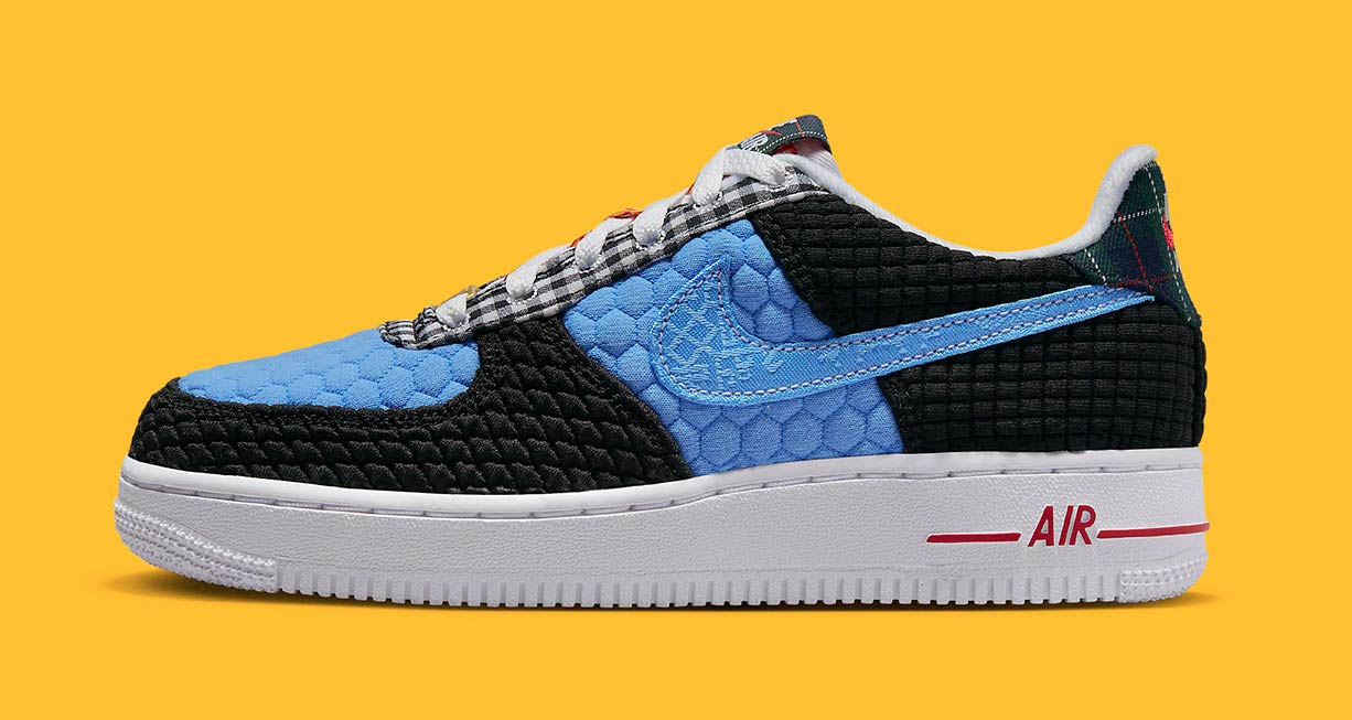 Air Force 1 LV8 GS 'Multi Material' - Nike - DZ5302 001 - black/white/university  red/university blue