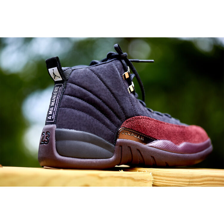 Jordan 12 burgundy and gold top