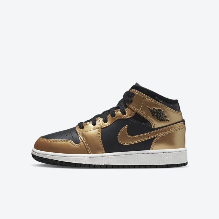 Gold white black jordan 1 sale
