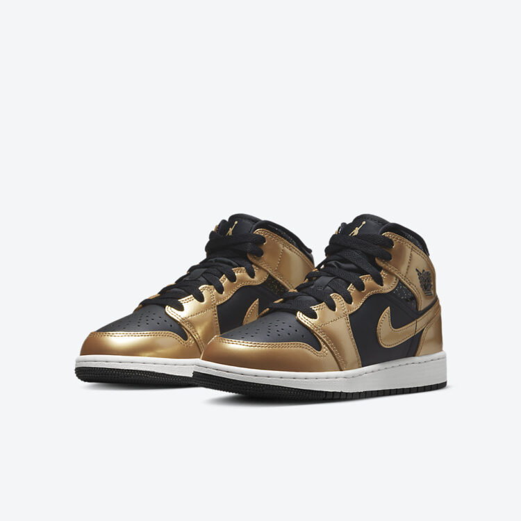 Air Jordan 1 Mid Glitter Black Metallic Gold DR6967-071 - SoleSnk