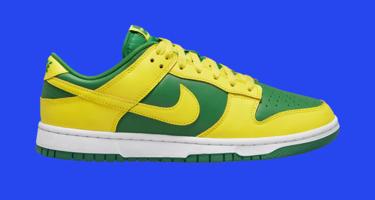 Nike Dunk Low Reverse Brazil Apple Green Yellow Strike DV0833 300 Release Date lead 736x392