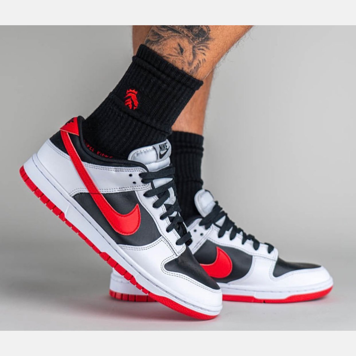 Nike Dunk Low (White/University Red-Black) | Nice Kicks