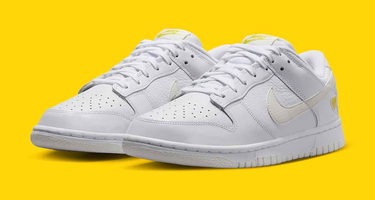 nike dunk low yellow heart fd0803 100 0