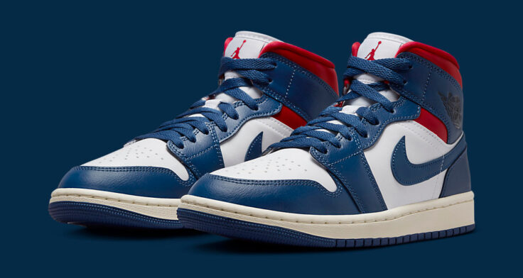 Мужские кроссовки nike air jordan 1 low низкие Mid WMNS "French Blue" BQ6472-146