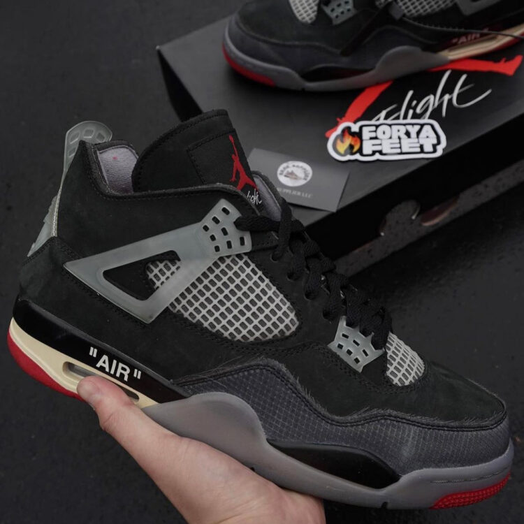 Off white shop jordan 4 sample