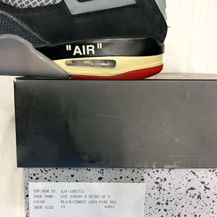 Off-White x Air Jordan 4 “Bred” Sample