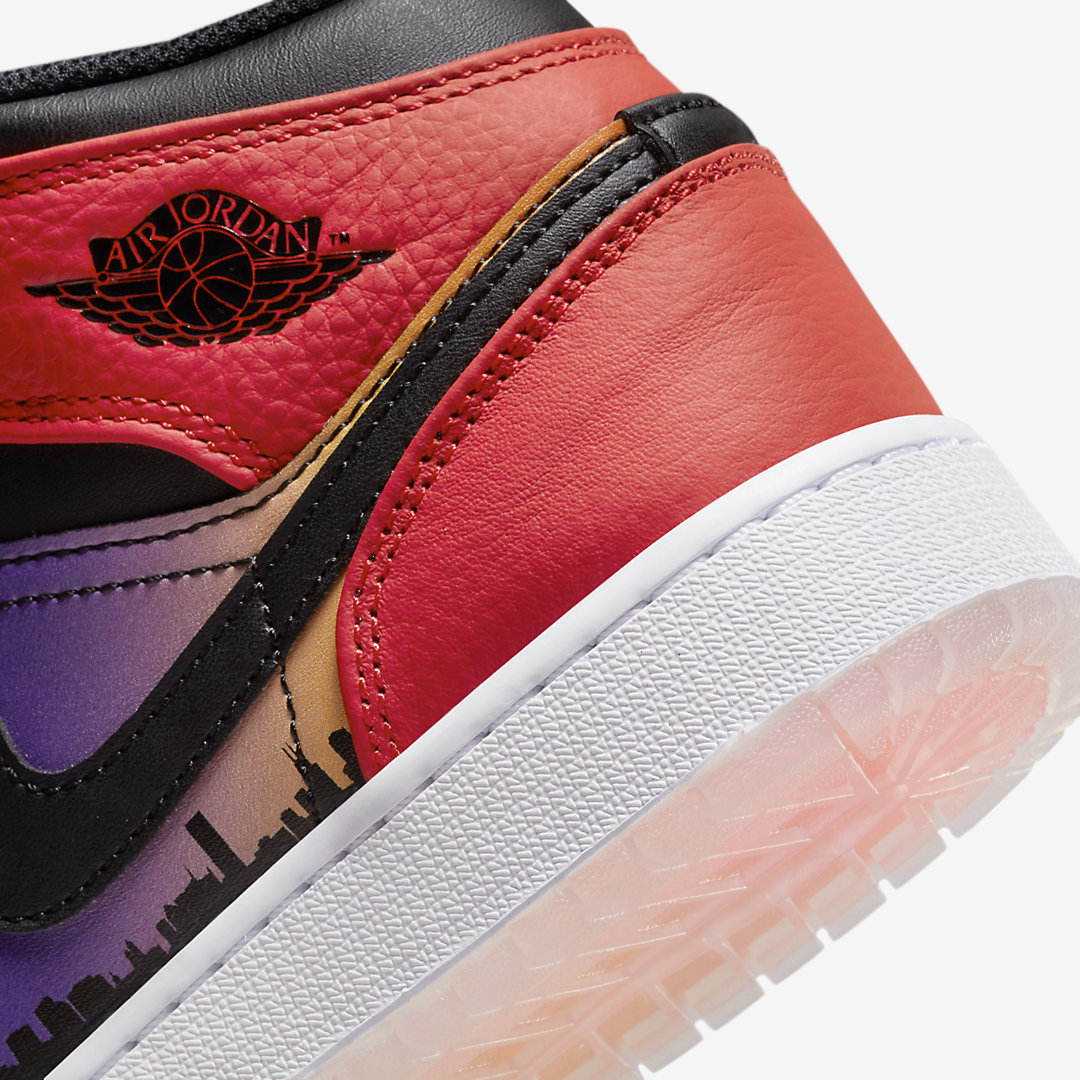 JORDAN 1 LOW UNC VIA NIKE Retro Red Thunder Sz Mid GS DX4379-400