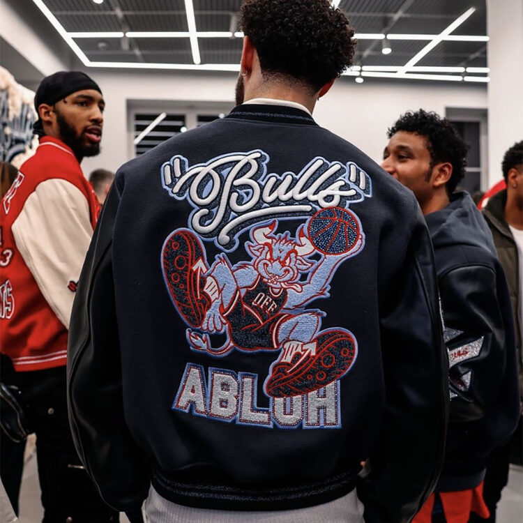 Off-White and The Chicago Bulls Varsity Jacket Featuring 2022