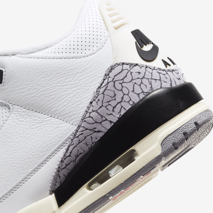 Air Jordan 3 white cement reimagined heel