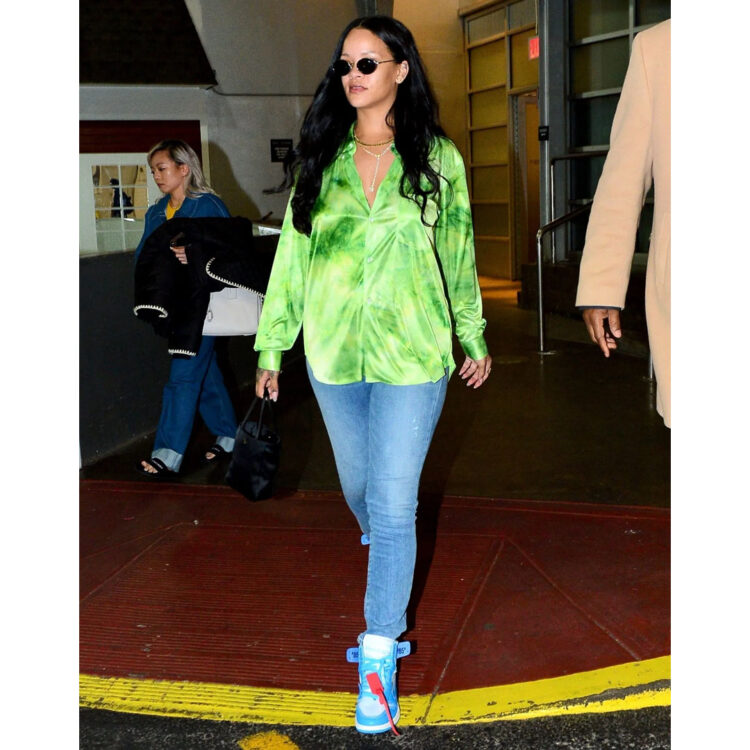 Rihanna in sneakers outlet