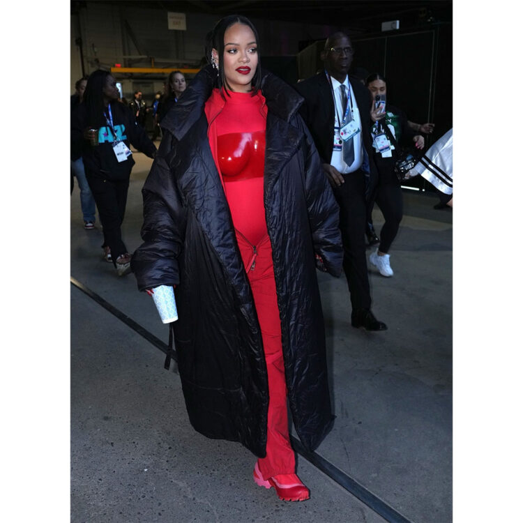 Rihanna wears MM6 Maison Margiela x Salomon Cross Low for Super Bowl 57 Halftime Show