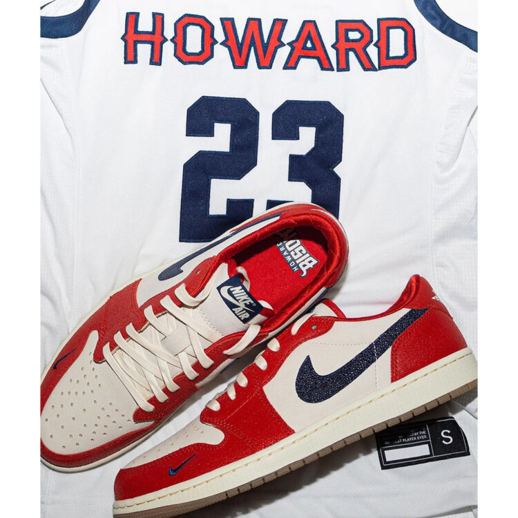 LJR Jordan 4 Retro White Midnight Navy Low OG “Howard University” PE