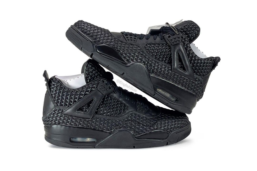 Air Jordan 4 Premium Black Woven Sample Nice Kicks