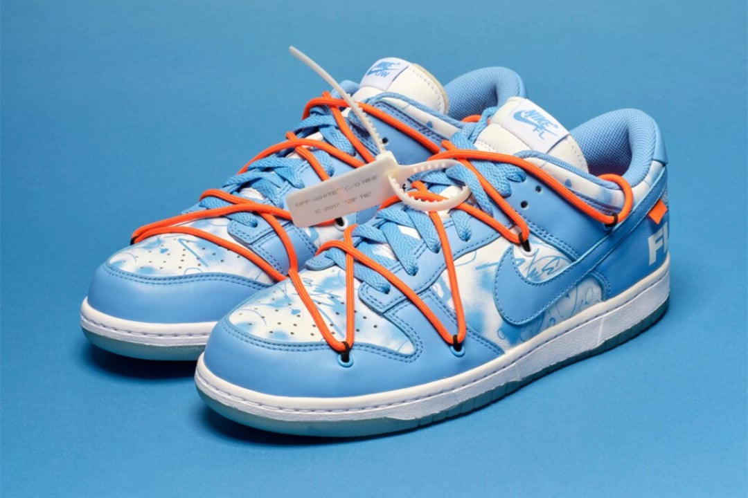 Sotheby's Auctioning 8 Pairs of nike dunk celebrates 30 years Virgil Abloh x Nike Dunk Low