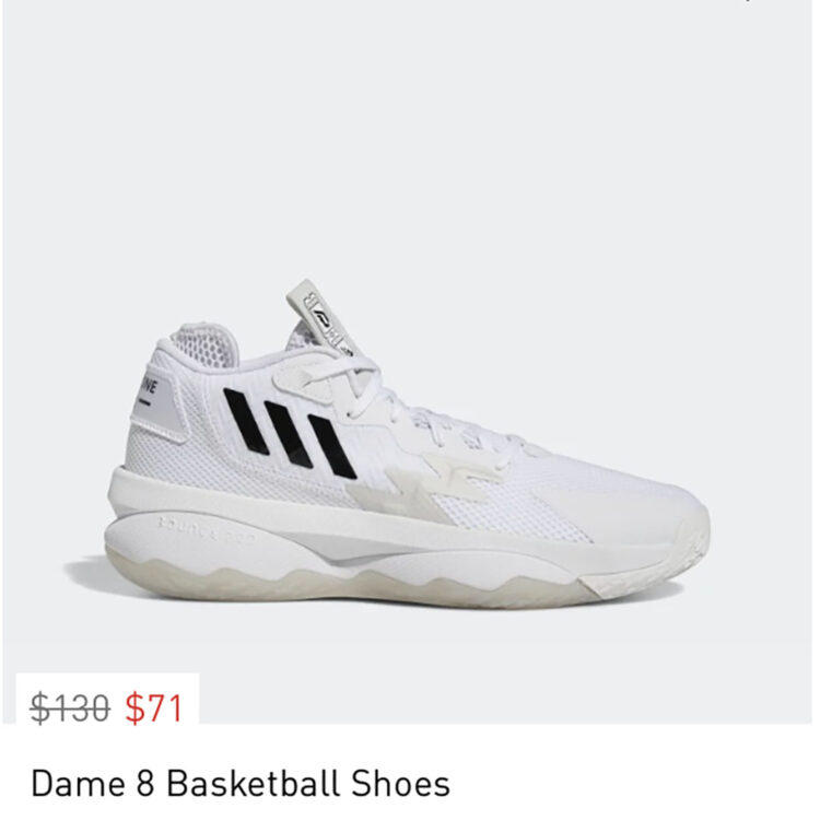 adidas Dame 8 Priced at $71 After Dame's 71-Point Game