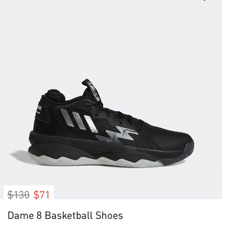 adidas Dame 8 Priced at $71 After Dame's 71-Point Game