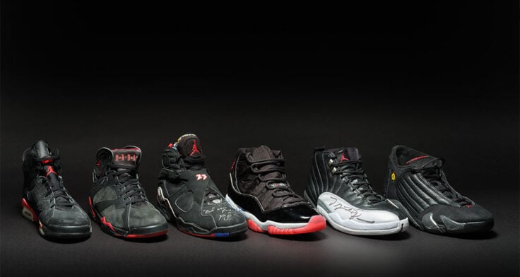 Sotheby's "The Dynasty Collection" Showcases Michael label Jordan's Six Championship Sneakers