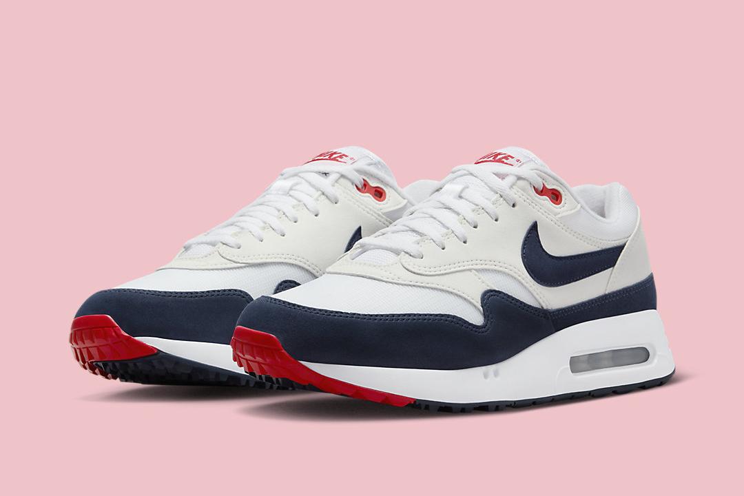 The Nike Air Max 1 Golf Drops in a Classic “Navy/Red” Color Scheme