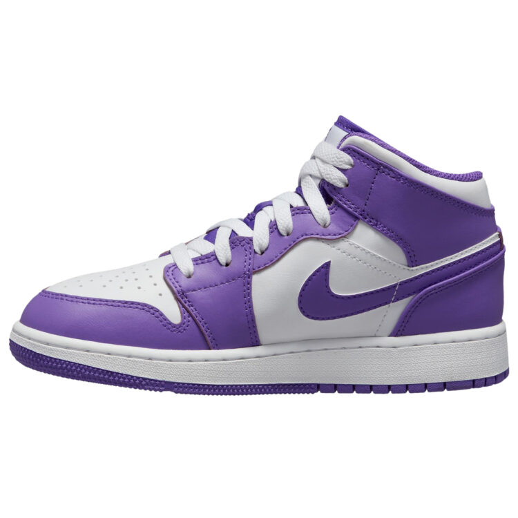 Air Jordan 1 Mid GS "White Purple" DQ8423-511