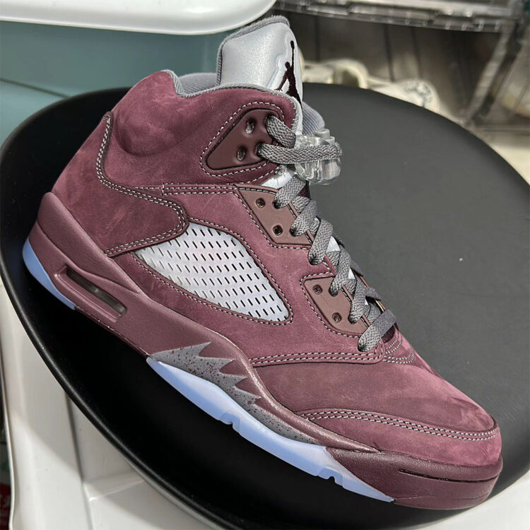 Air Jordan 5 "Burgundy" DZ4131-600 (Image via Linkedsole/Instagram)