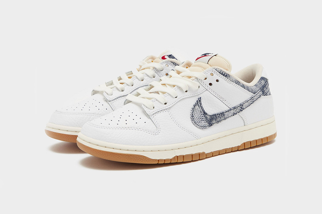 Distressed & Washed Denim Appears On The Nike Dunk Low