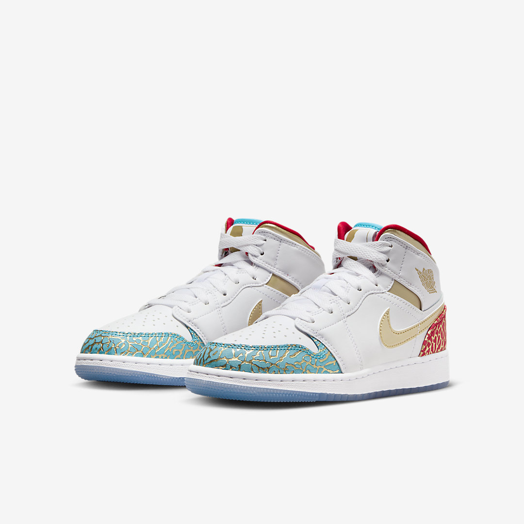 Air Jordan 1 Mid GS UNC to Chicago FB2212 100 Nice Kicks