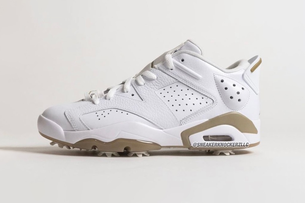 The Air Jordan 6 Low Golf “White/Khaki” Is Perfect for your Summer Game