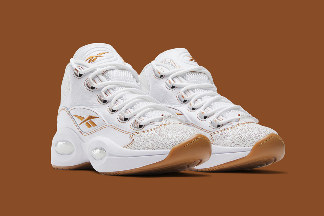 Cracked Leather and “Tobacco” Hits Accent This Reebok Question Mid