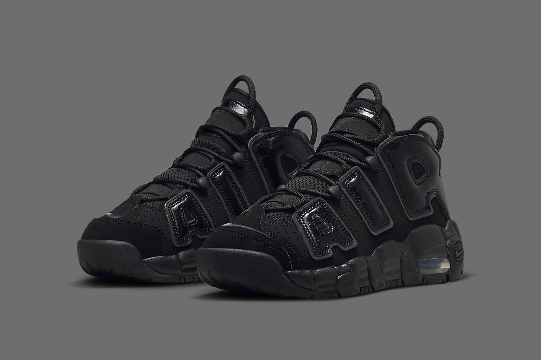 This Kids-Exclusive Nike Air More Uptempo GS Receives a Fan-Favorite “Triple Black” Makeover