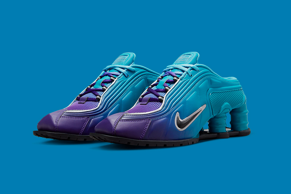 The Martine Rose x Nike Shox Mule MR 4 in “Scuba Blue” Drops This Month