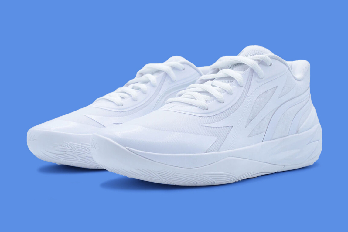 LaMelo Ball’s PUMA MB.02 Low Drops in a Clean “Triple White” Makeover