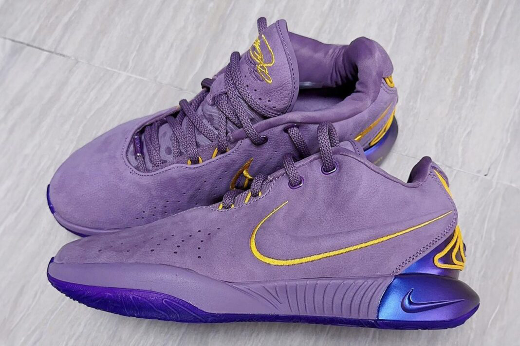 The Nike LeBron 21 Surfaces in “Violet Dust”